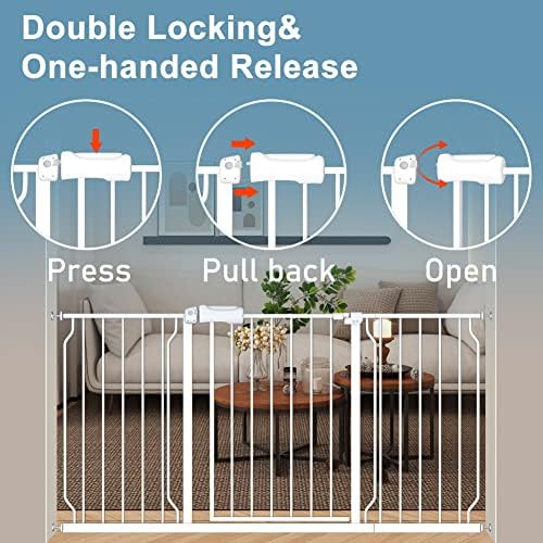 Extra Wide Baby Gate 4.72in Extensions Walk Through Baby Gate Pressure
