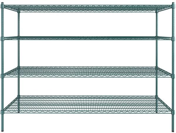 30" x 72" NSF Green Epoxy 4-Shelf Kit - Image 2