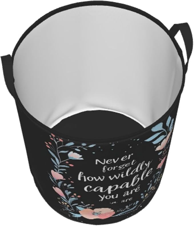 Laundry Basket Encourage Word Collapsible Large Capacity, 63l Dirty Clothes - Image 7