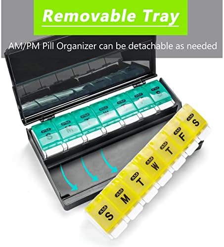 Remtise Weekly AM/PM Pill Organizer, Twice Daily