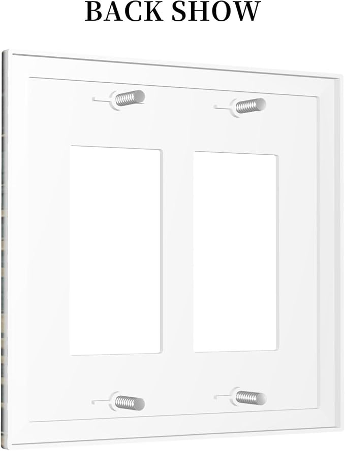 Decorative Outlet Covers Botanical Fern Green Leaf Forest 2 Gang Double Gfci - Image 3