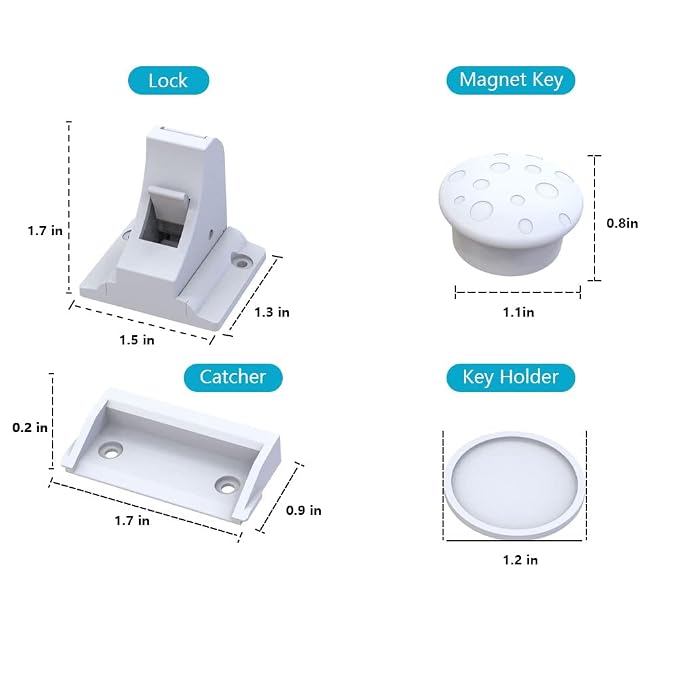 Upgraded Magnetic Cabinet Locks Baby Proofing Magnetic Safety Locks - Image 8