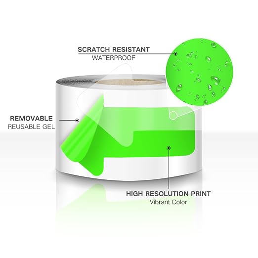Arrow Floor Sticker Tape 3"×6" Arrow Floor Marking Sticker Sign 200 PCS Arrow - Image 5