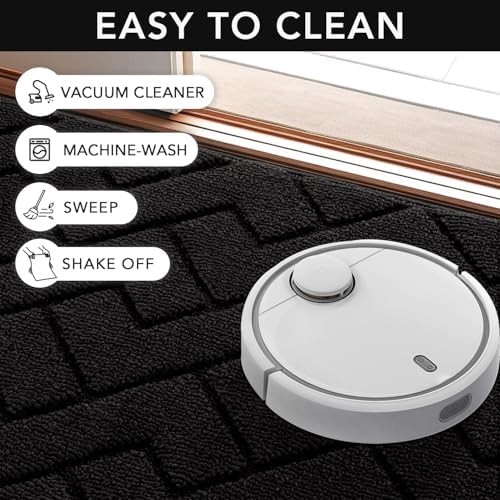 hicorfe Indoor Doormat,Welcome Door Mat TPR Backing Non Slip Mats