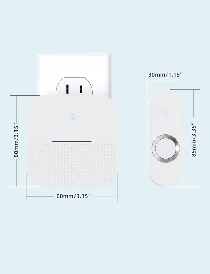 AIDA Lighted Wireless Doorbell for Home, Waterproof Battery Doorbell 1 - Image 6