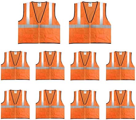 Economy High Visibility All Mesh Vest, Orange, 4X-Large, 10 PacK