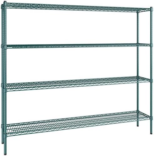 14" x 72" NSF Green Epoxy 4-Shelf Kit by Zedfire