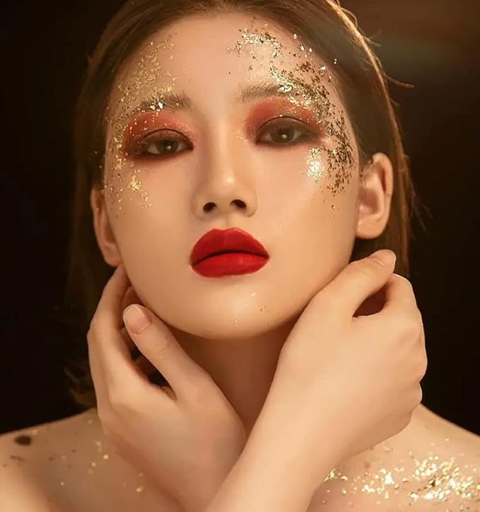 Mysense Gold Body Glitter Gel, Face Hair Glitter Makeup, Music Festival Rave - Image 4