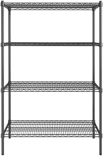 21" x 42" NSF Black Epoxy 4-Shelf Kit - Image 2