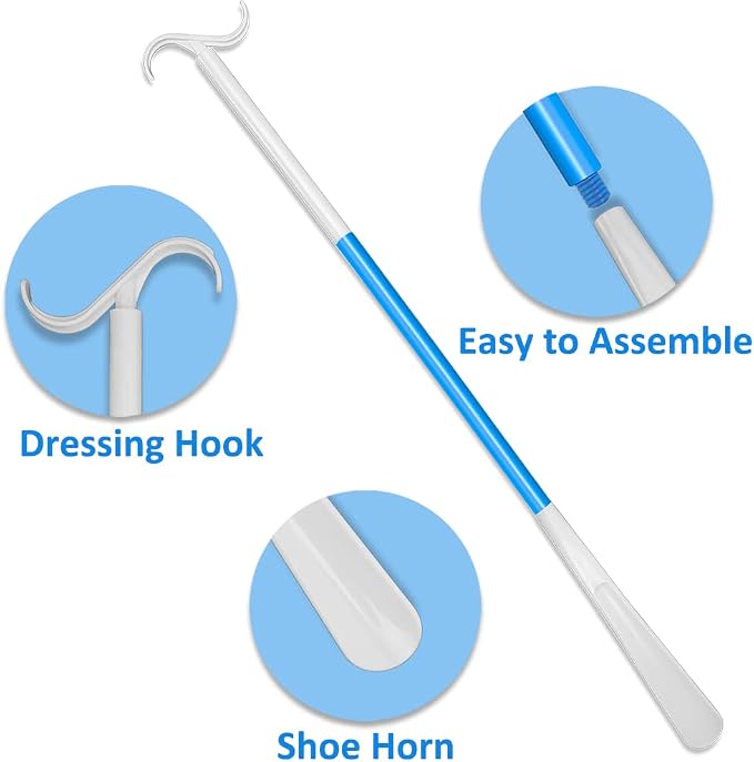 35.5 Inch Long Handled Shoe Horn, Dressing Stick, Sock Remover Aid Helper - Image 4