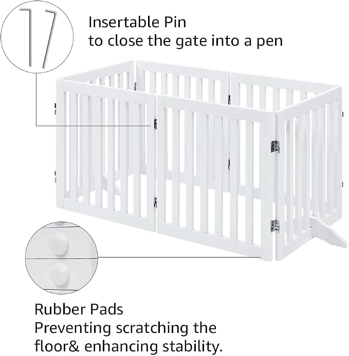 unipaws 120" Extra Wide Pet Gate, Free Standing Dog Gate - Image 5