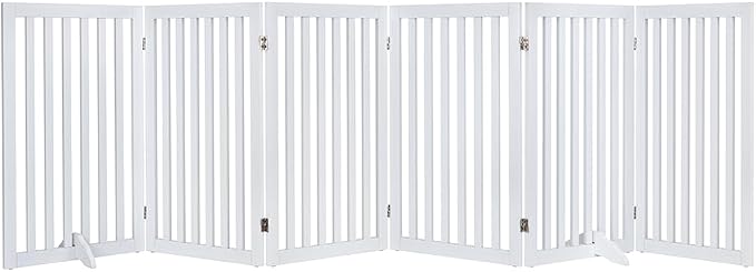unipaws 120" Extra Wide Pet Gate, Free Standing Dog Gate by unipaws