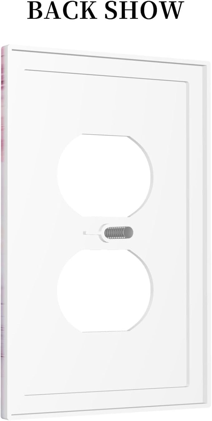 Outlet Covers Pink Marble Abstract Purple Gold Texture 1 Gang Duplex Wall Plate - Image 4
