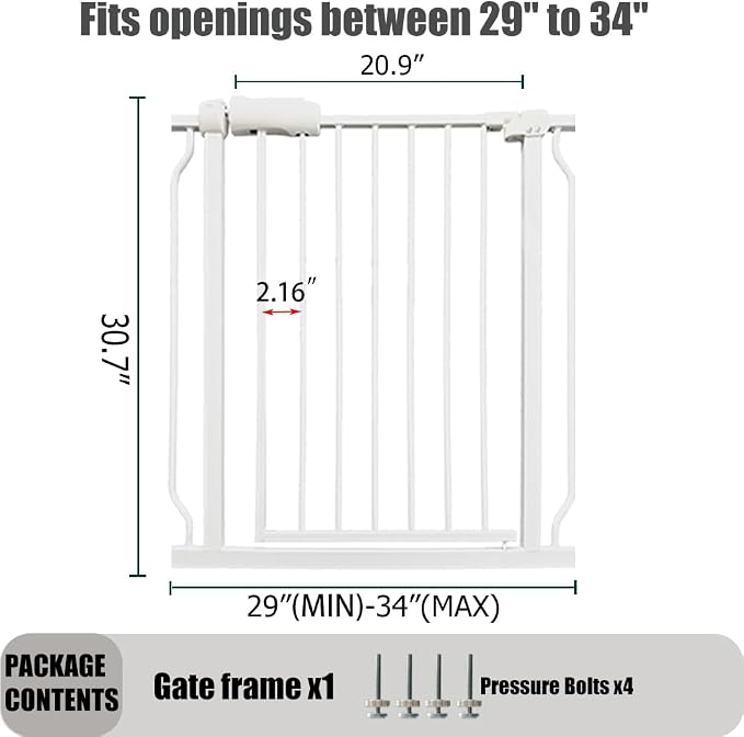 29-34 Inch Baby & Pet Gate - Image 2