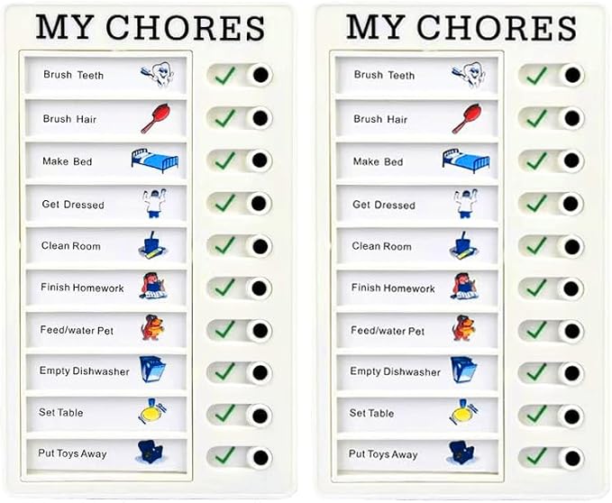 2 Pcs Chore Chart for Adults to do List My Chores Checklist Task Board Sliding by ZHU+IN+SY