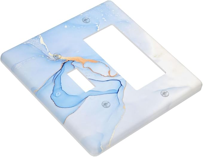 Modern Art Blue Gold Marble Abstract Luxury Print Outlet Covers 1 Toggle 1 - Image 3