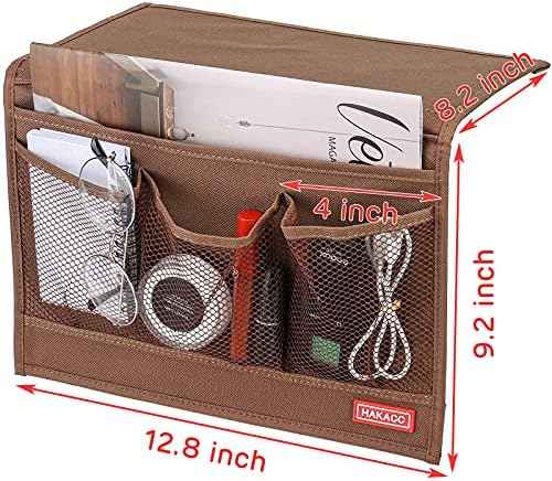 HAKACC Bedside Storage Organizer, Remote Control Holder, Bed Pockets