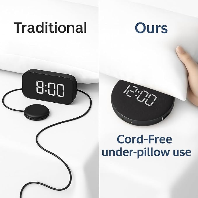 REACHER Loud Alarm Clock for Heavy Sleepers Adults/Kids/Teens, Vibrating Alarm - Image 2