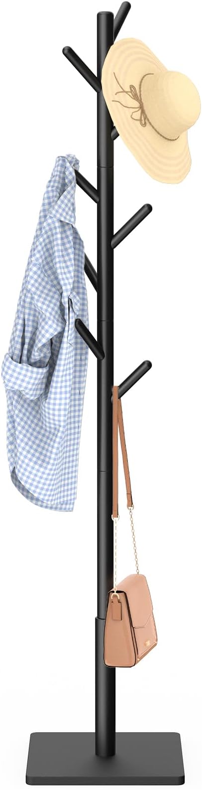 Coat Rack Freestanding with Stable Square Base by YheenLf