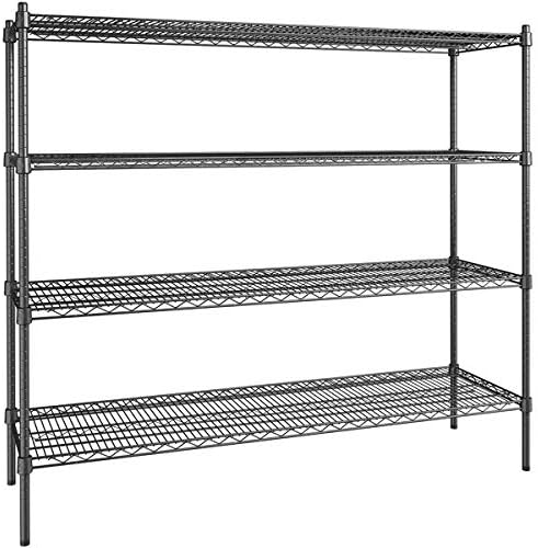18" x 60" NSF Black Epoxy 4-Shelf Kit by Zedfire