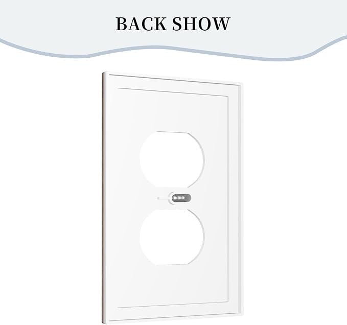 Outlet Covers Rustic Farmhouse Brown Wood Barn Door Decorative 1 Gang Duplex - Image 4