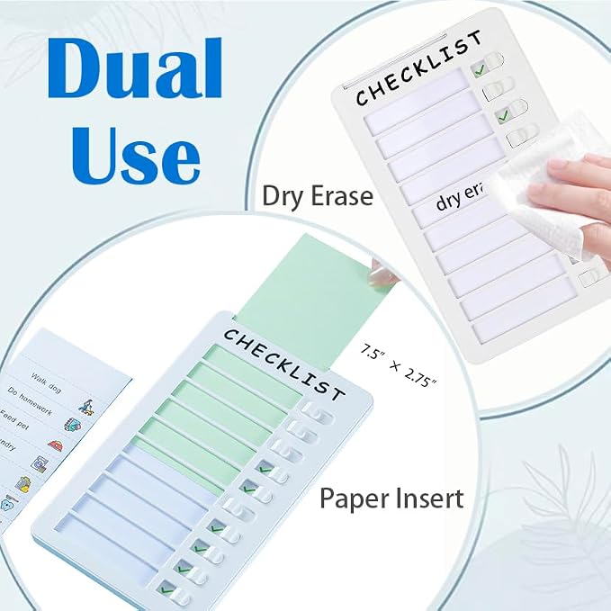 Dry Erase Chore Chart, Standable Whiteboard Checklist Board, Chore Chart - Field & Grace