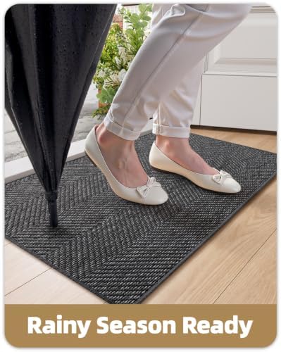 Color&Geometry Mini Ultra Thin Indoor Door Mat, Machine Washable Front