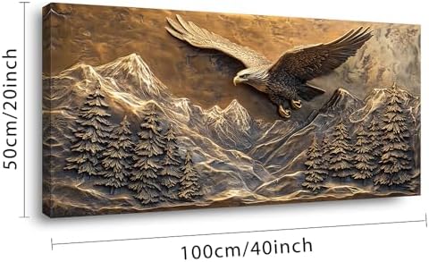 Brown Retro Country Eagle Wall Art for Bedroom Canvas Painting Prints