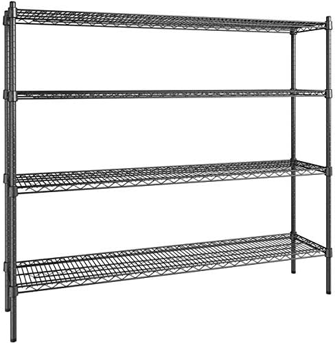 14" x 60" NSF Black Epoxy 4-Shelf Kit by Zedfire