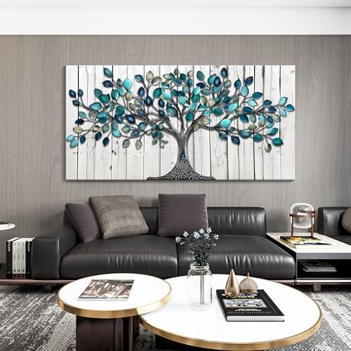 CHATYOUNG Wall Art Living Room - Large Green Tree of Life Wood