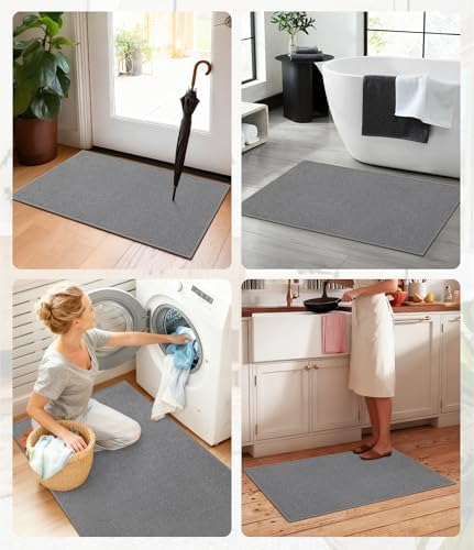 YIHOUSE Bathroom Rugs Mat 16x24, Non Slip Quick Dry Bath Mats for