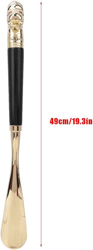 Shoe Horn, Long Handled Metal Lion Head Shoe Lifter - Image 3