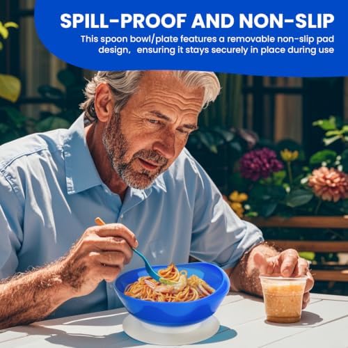 2Pack Spill Proof Scoop Bowl with Non-Skid Suction Base, Adaptive