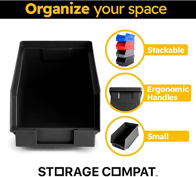 Plastic Storage Bins, Storage Organizer Bin - Image 3