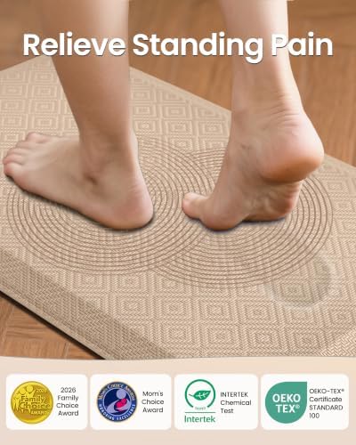 Ophanie Kitchen Mats for Floor, 3/4 Inch Thick, 20x39 Anti Fatigue