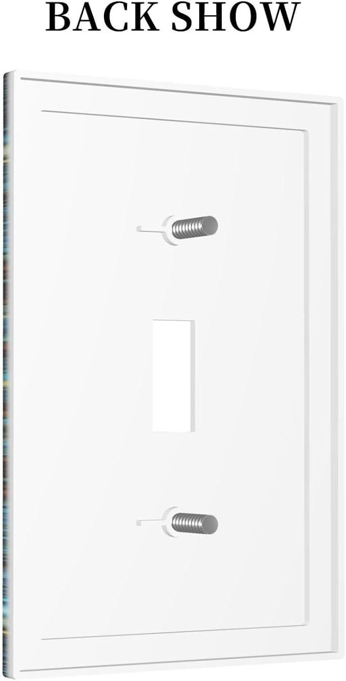 Light Switch Cover Boho Fractal Mandala 1 Gang Wall Plate Cover Bohemia Single - Image 4