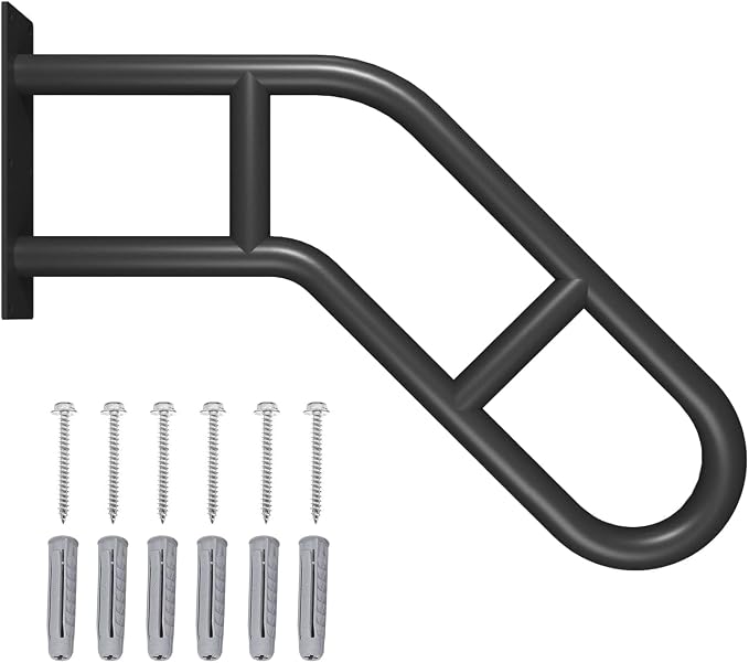 Wall Mount Hand Rails for Outdoor or Indoor Steps Stair Railing Metal Heavy by Sahans