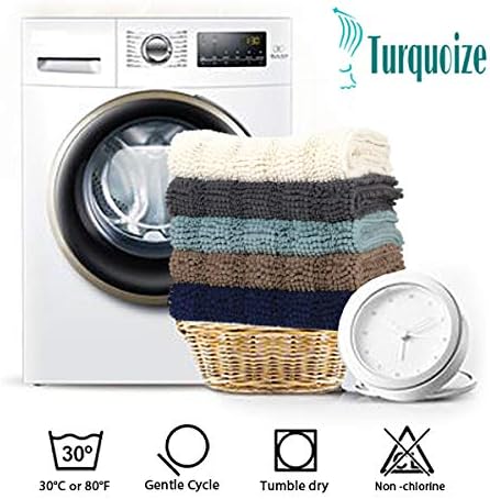 Turquoize Chenille Bath Rug - Image 7