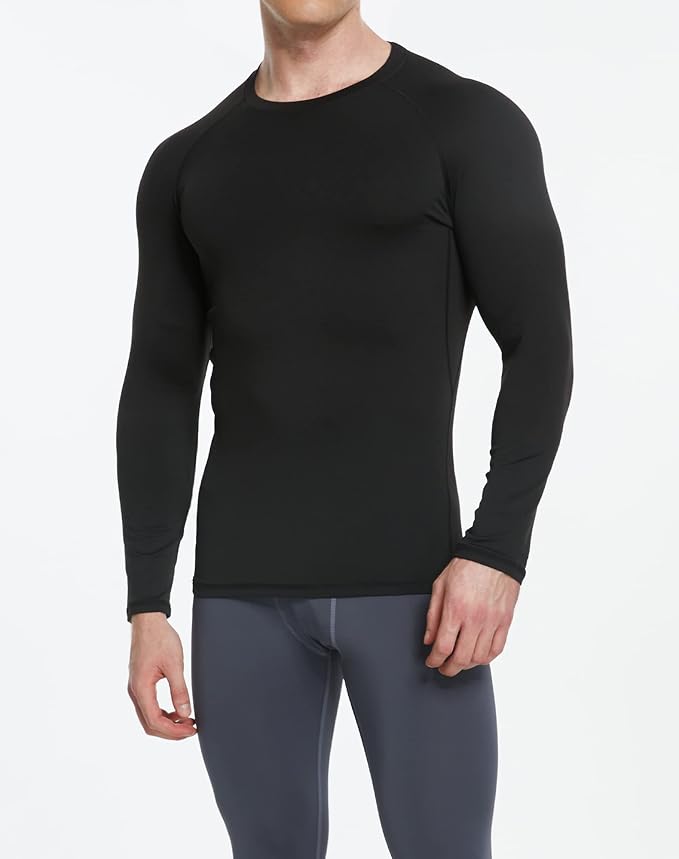 5 or 4 Pack Compression Shirts for Men Long Sleeve Athletic Base Layer - Image 3
