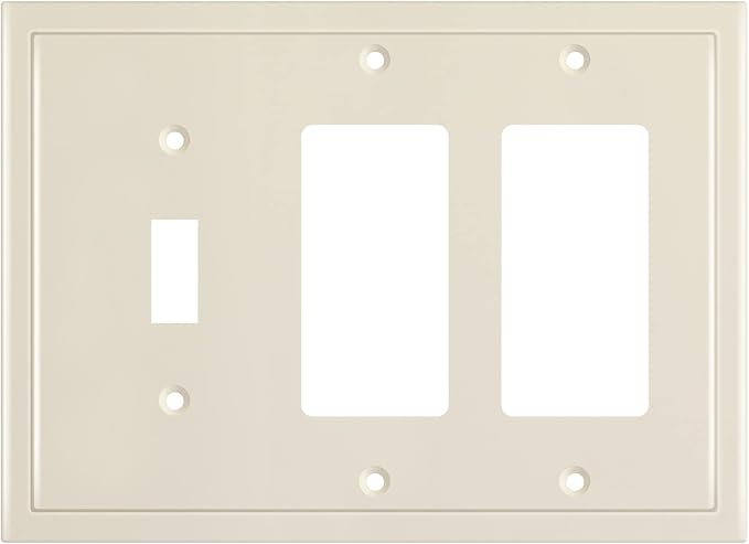 Henne Bery Modern Edge Decorative Wall Plate Switch Plate Outlet Cover by HenneBery