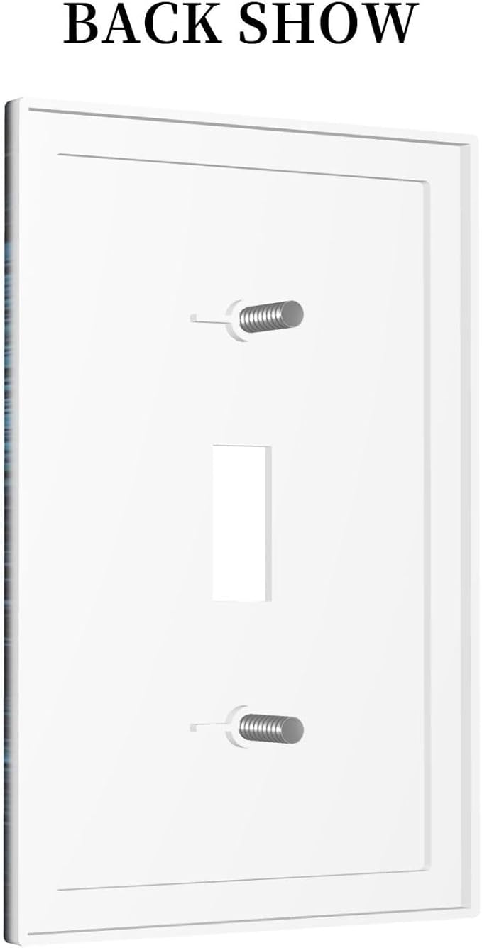 Light Switch Cover Teal Full Moon Forest 1 Gang Wall Plate Cover Turquoise - Image 4