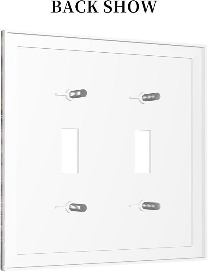 Barn Brown Wood Rustic Weathered Wood Print Decorative Switch Plates 2 Gang - Image 4
