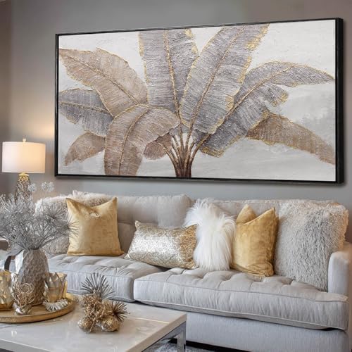CHUDANHAO Botanical Wall Art Vintage Pictures Wall Decor Grey and Gold