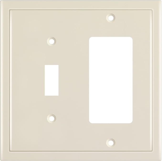 Henne Bery Modern Edge Decorative Wall Plate Switch Plate Outlet Cover by HenneBery