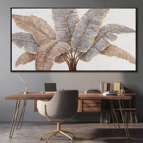 CHUDANHAO Botanical Wall Art Vintage Pictures Wall Decor Grey and Gold
