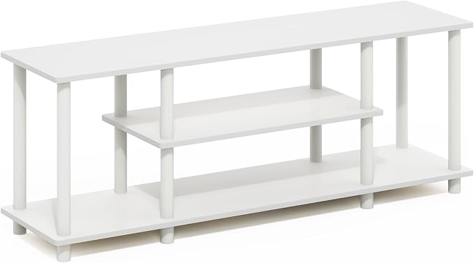 Furinno Turn-N-Tube TV Stand, 3-Tier No Tools 3D Entertainment Center, TV - Image 4