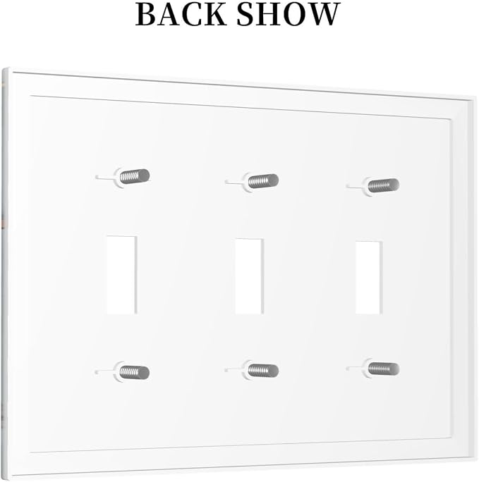 Gray And Gold Marble Abstract Luxury Print Decorative Switch Plates 3 Gang Wall - Image 4