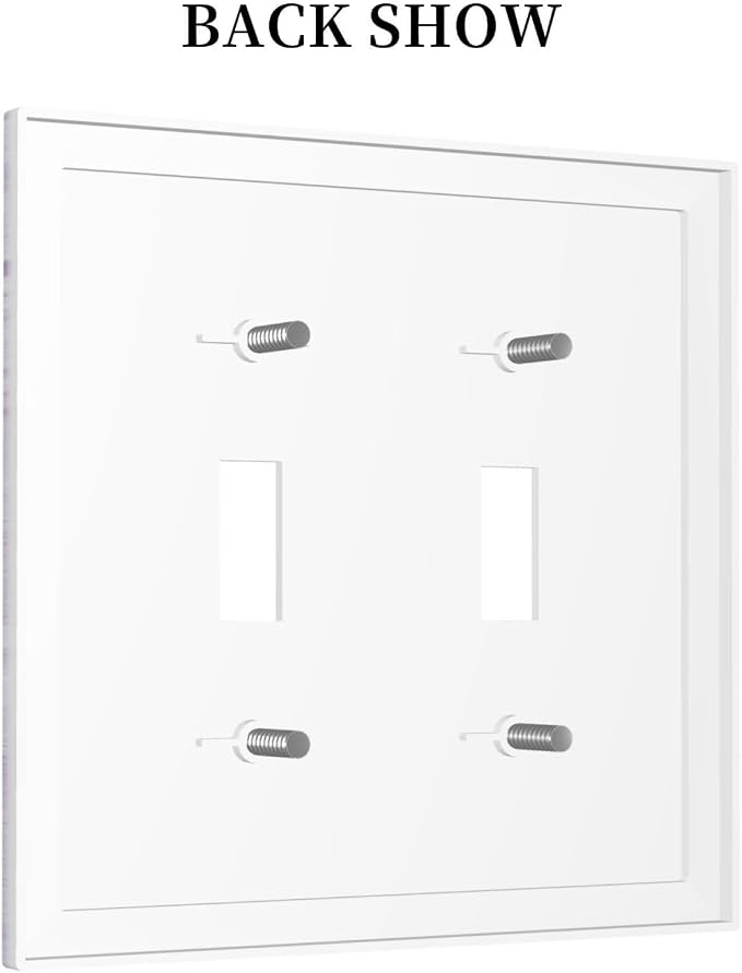 Light Switch Cover 3D Purple Tree 2 Gang Wall Plate Double Light Switch Plate - Image 4