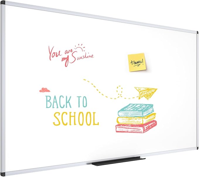 VIZ-PRO Dry Erase Board/Whiteboard, 72 x 48 Inches, Wall Mounted Board by VIZ-PRO