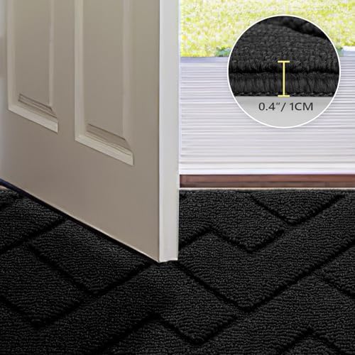 hicorfe Indoor Doormat,Welcome Door Mat TPR Backing Non Slip Mats